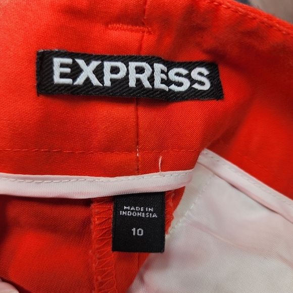 Express Flat Front Chino Shorts Women's Size 10 Casual Summer Slit Pockets - Picture 5 of 7